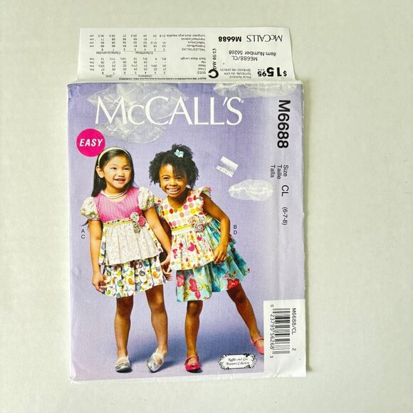 McCalls Girls Apron Dress Sewing Pattern Lot 3 Size 6 7 8 Chelsea Anderssen Pant - Picture 8 of 10